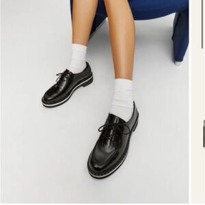 Reformation Black Leather Women's Oxfords